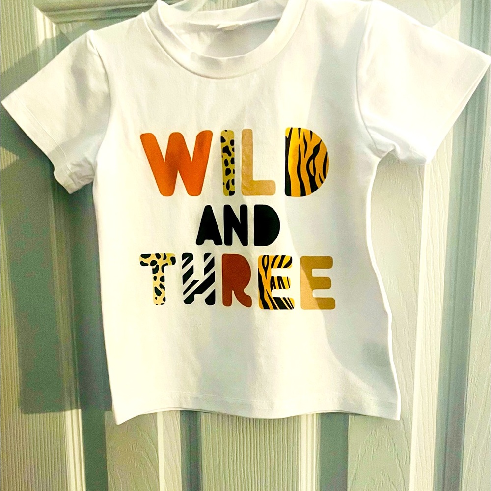 “Wild and Three”  3rd Birthday T-shirt